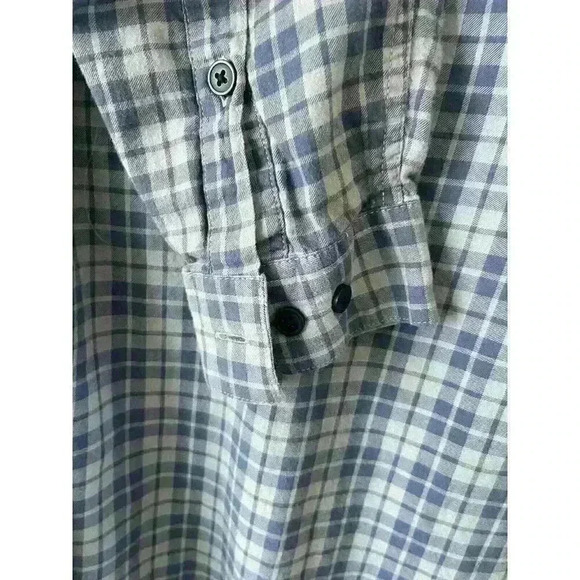 Columbia Shirt Mens Size Large Flannel Button Down Blue Plaid soft outdoors - Picture 5 of 7